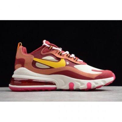 Nike Erkek Air Max 270 React Noble Kırmızı / Altın Koşu Ayakkabısı Türkiye - 6M81MUNS